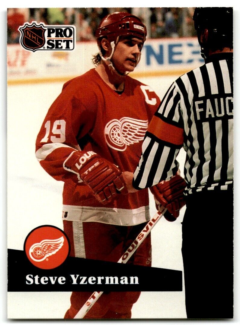 1991-92 Pro Set Steve Yzerman Detroit Red Wings #62