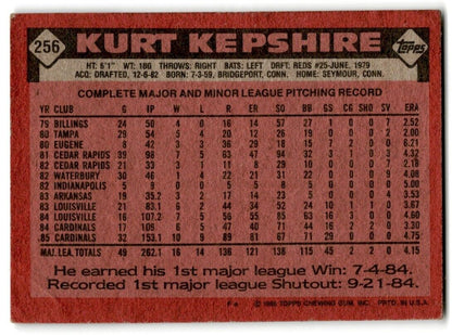 1986 Topps Kurt Kepshire St. Louis Cardinals #256