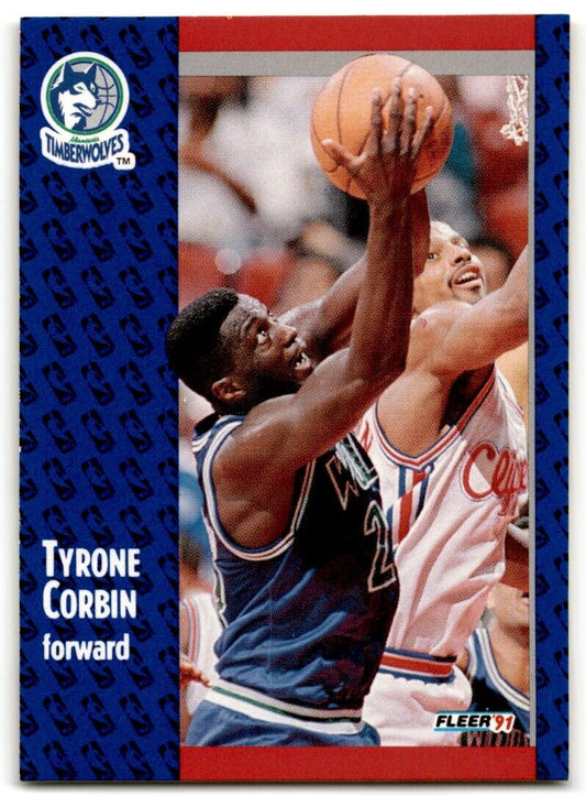 1991-92 Fleer Tyrone Corbin Minnesota Timberwolves #122