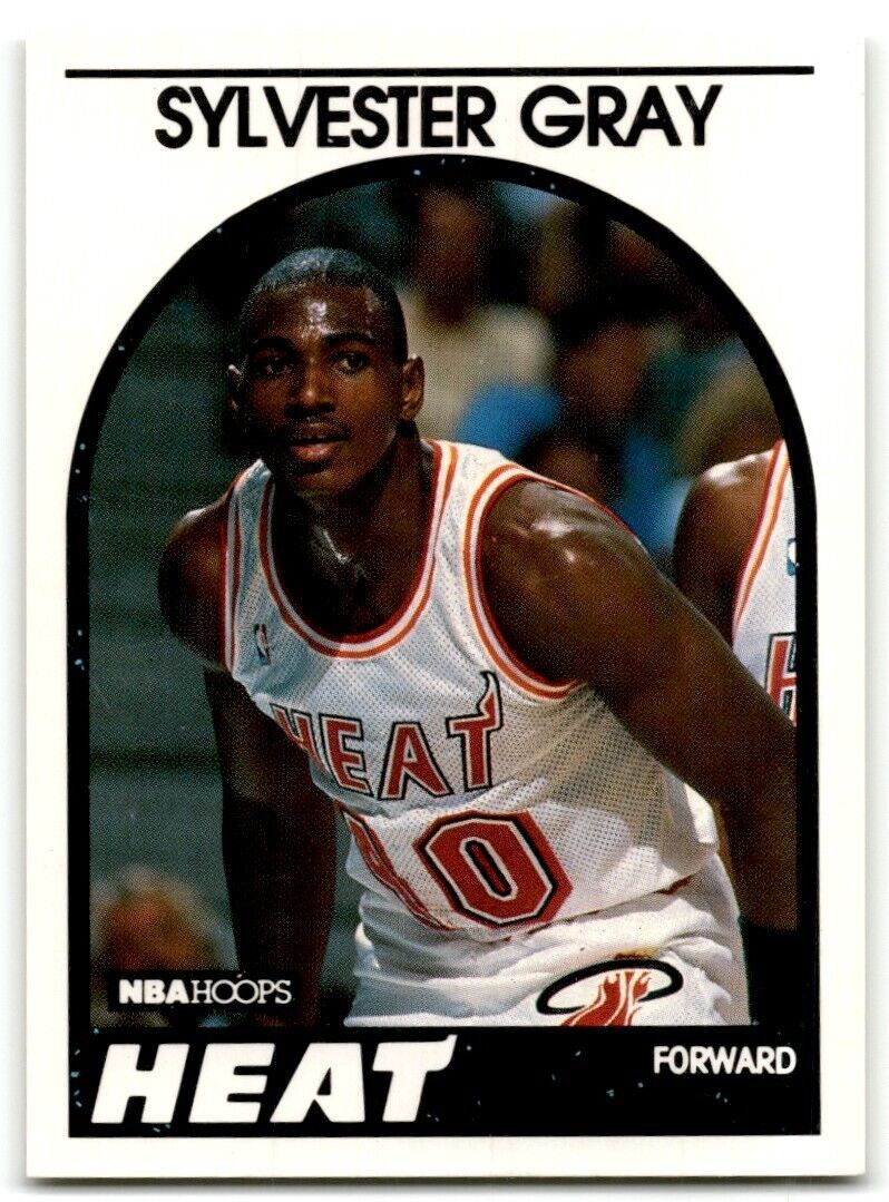 1989-90 Hoops Sylvester Gray Rookie Miami Heat #204