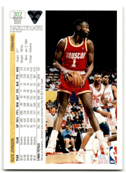 1991-92 Upper Deck Buck Johnson Houston Rockets #302