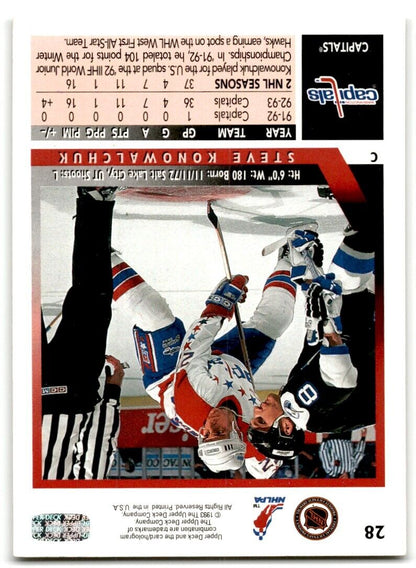 1993-94 Upper Deck Steve Konowalchuk Washington Capitals #28