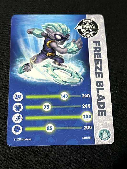 Activision Skylanders Swap Force Trading Card Freeze Blade