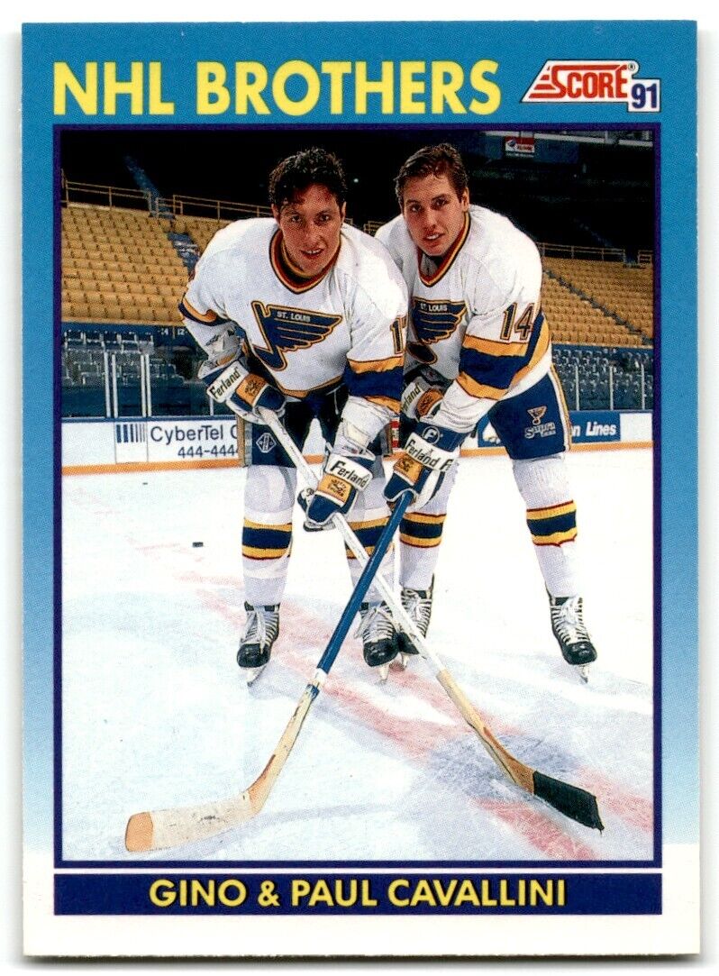 1991-92 Score Canadian NHL Brothers (Gino Cavallini/Paul Cavallini) St. Louis