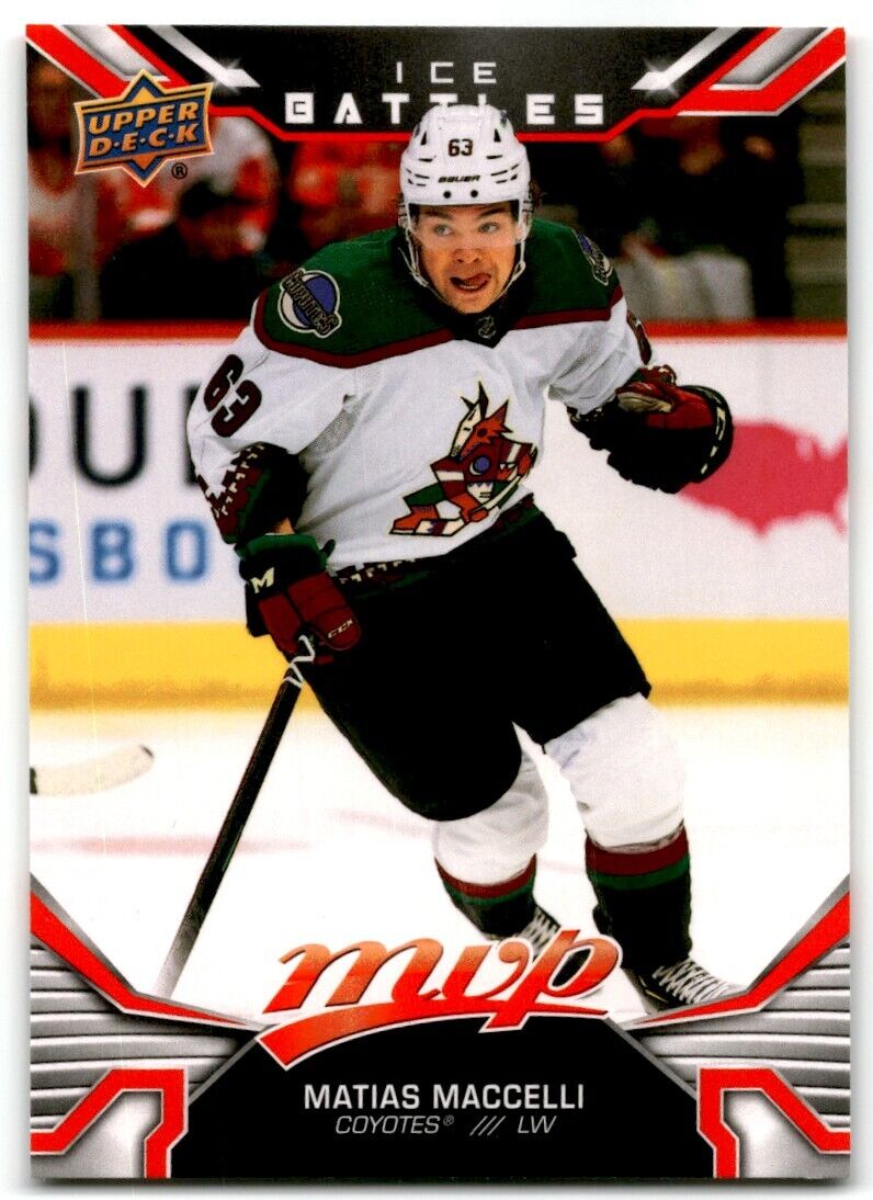 2022-23 Upper Deck MVP Ice Battles Matias Maccelli Rookie Arizona Coyotes #248