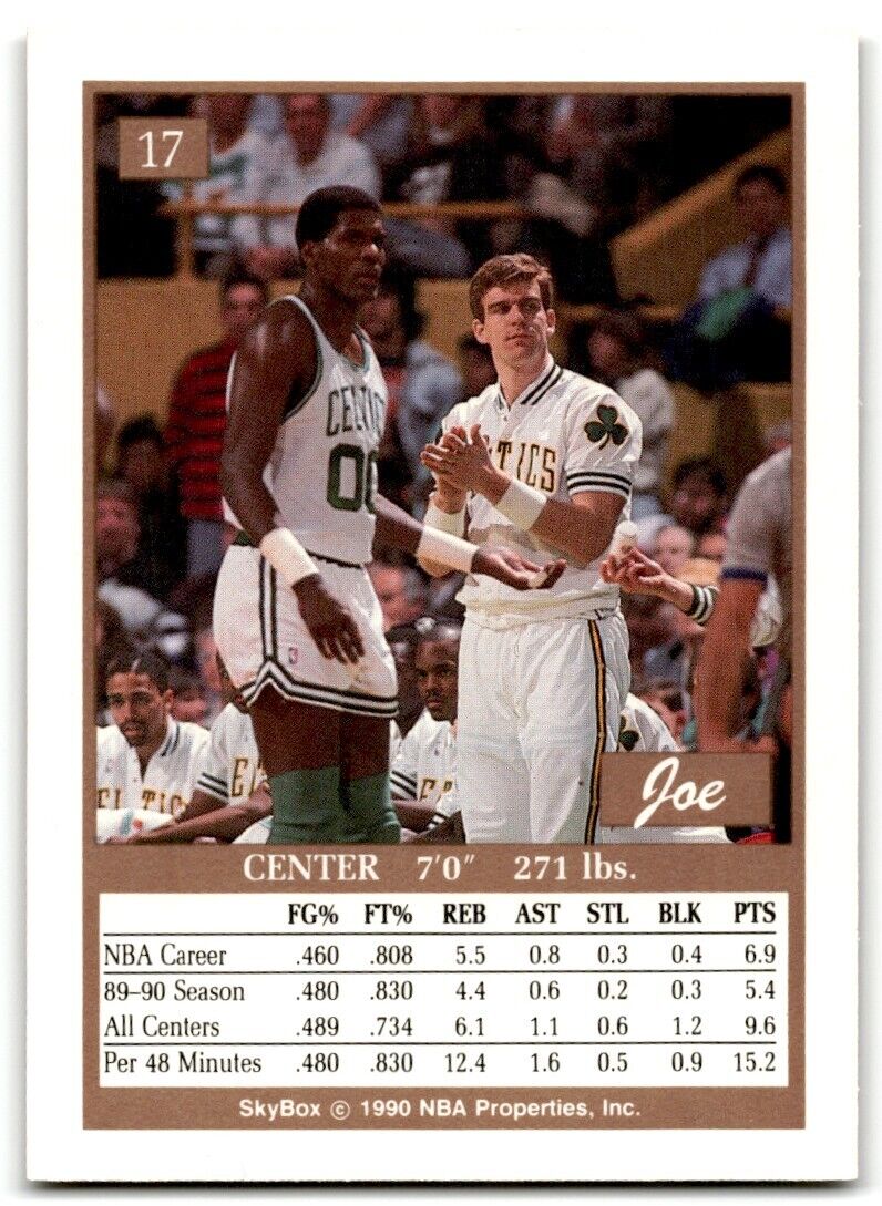 1990-91 SkyBox Joe Kleine Boston Celtics #17