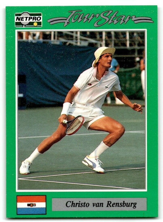 1991 Protennis player Cards Netpro Tour Star Chisto van Rensburg #49