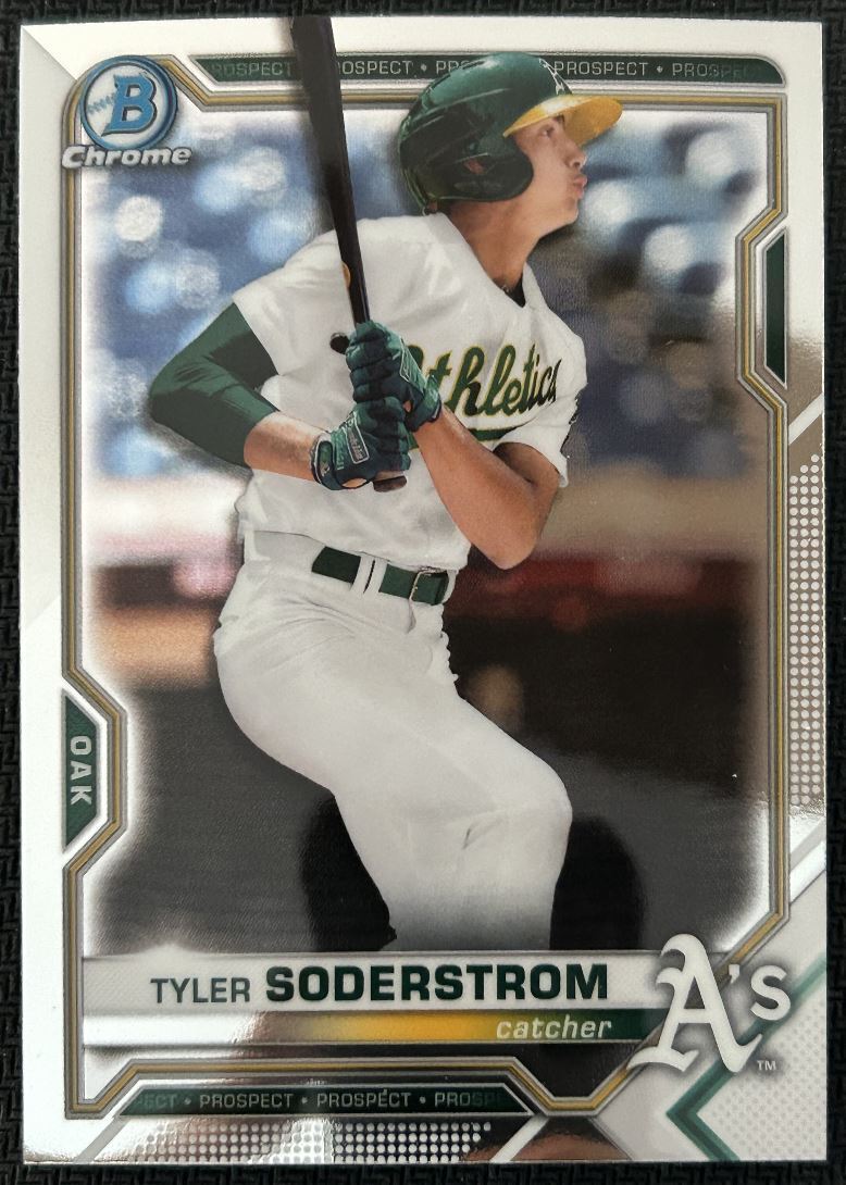 2021 Bowman Chrome Prospects Tyler Soderstrom Oakland Athletics #BCP-51