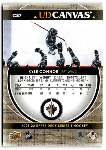 2021-22 Upper Deck UD Canvas Kyle Connor Winnipeg Jets #C87