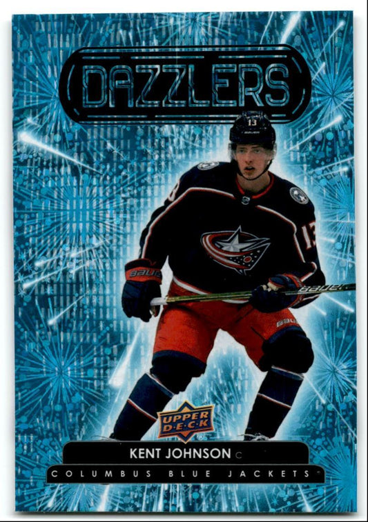 2022-23 Upper Deck Dazzlers Kent Johnson Columbus Blue Jackets #DZ-40