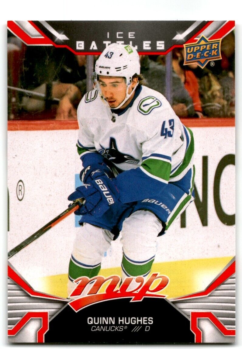 2022-23 Upper Deck MVP Ice Battles Quinn Hughes Vancouver Canucks #208