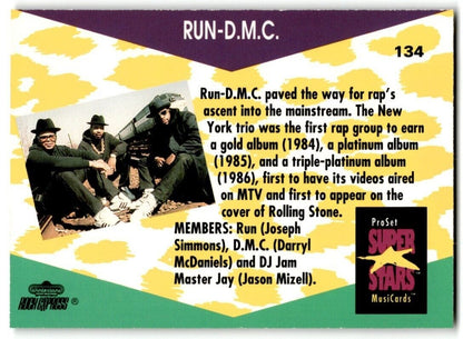 1991-92 ProSet Super Stars MusiCard Run-D.M.C #1234