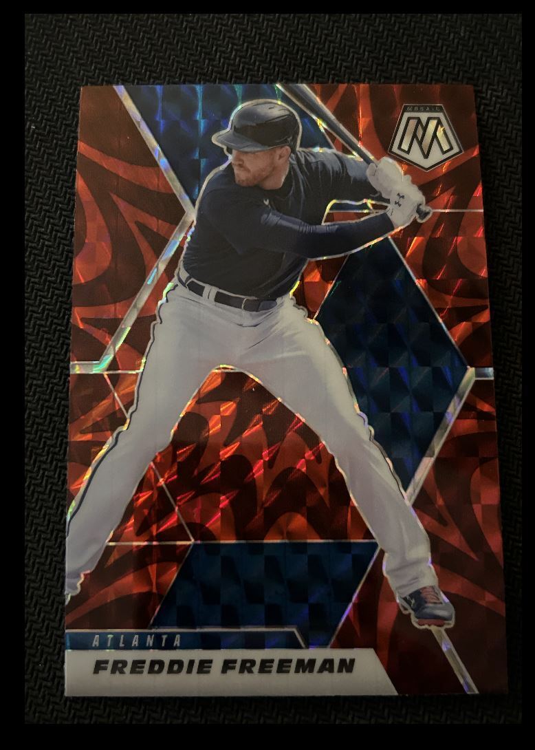 2021 Panini Mosaic Prizm Red Freddie Freeman Atlanta Braves #53 Parallel