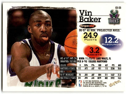 1997-98 Hoops Vin Baker Milwaukee Bucks #88