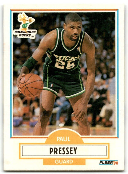 1990-91 Fleer Paul Pressey Milwaukee Bucks #107