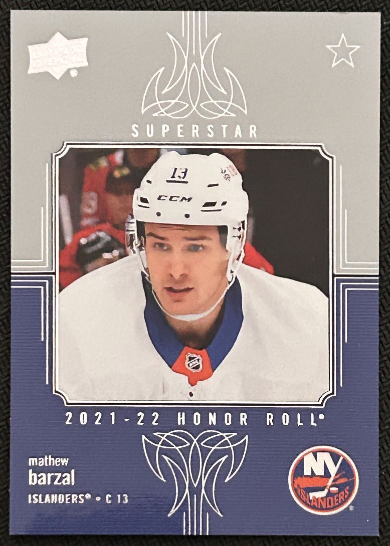 2021-22 Upper Deck Honor Roll Mathew Barzal New York Islanders #HR-79