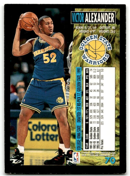 1994-95 Fleer Victor Alexander Golden State Warriors #70