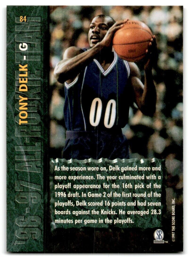 1997-98 Score Board Rookies Tony Delk Charlotte Hornets #84