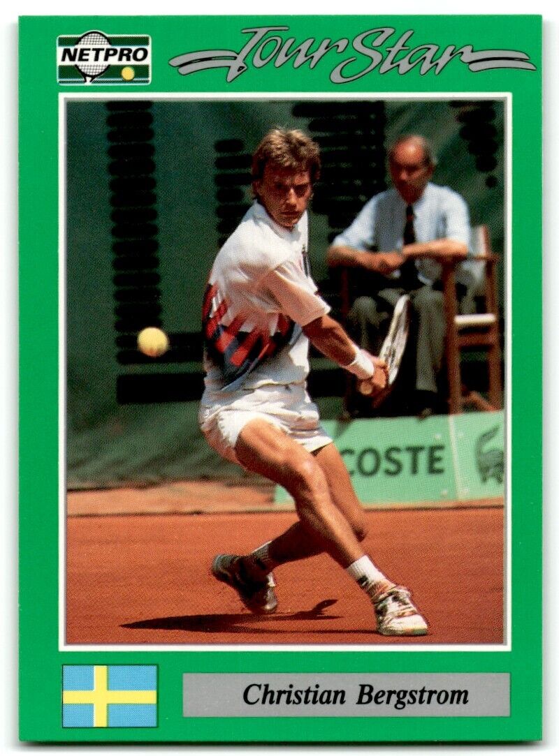 1991 Protennis player Cards Netpro Tour Star Christian Bergstrom #33