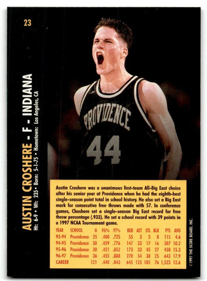 1997-98 Score Board Rookies Austin Croshere Providence #23