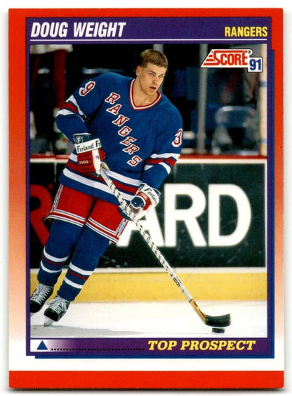 1991-92 Score Canadian Bilingual Doug Weight Rookie New York Rangers #286