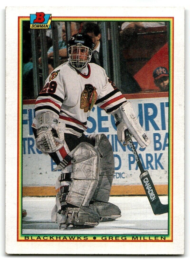 1990-91 Bowman Greg Millen Chicago Blackhawks #3