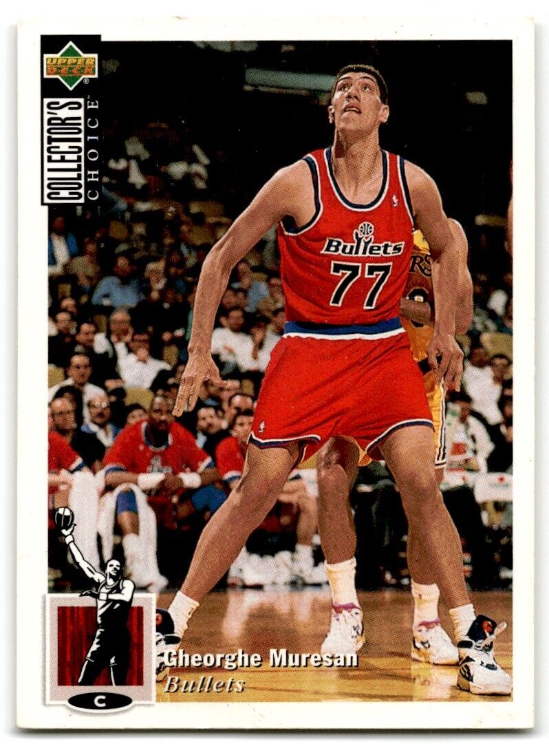 1995-96 Collector's Choice European Stickers Gheorghe Muresan Washington Bullets