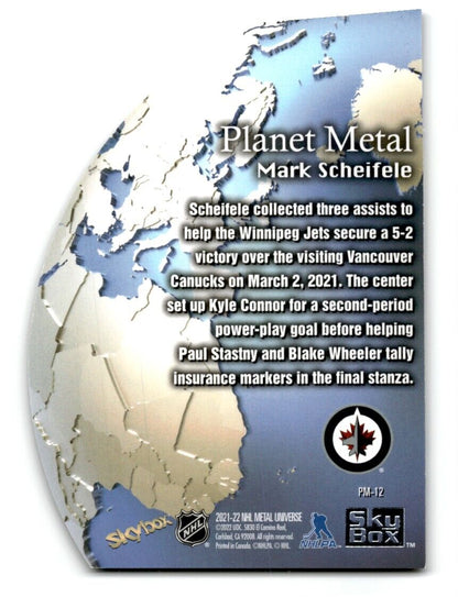 2021-22 Skybox Planet Metal Universe Mark Scheifele Winnipeg Jets #124