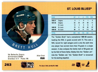 1990-91 Pro Set Brett Hull St. Louis Blues #263