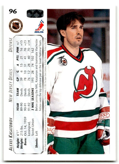 1992-93 Upper Deck Alexei Kasatonov New Jersey Devils #96