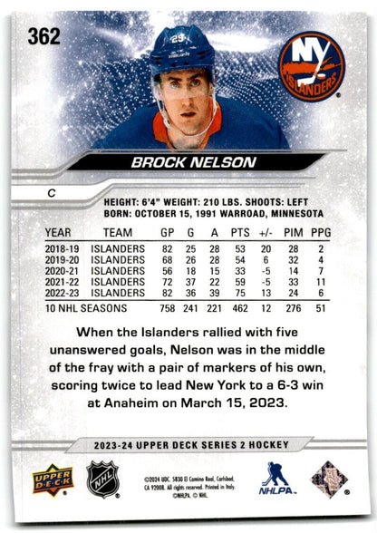 2023-24 Upper Deck Brock Nelson New York Islanders #362