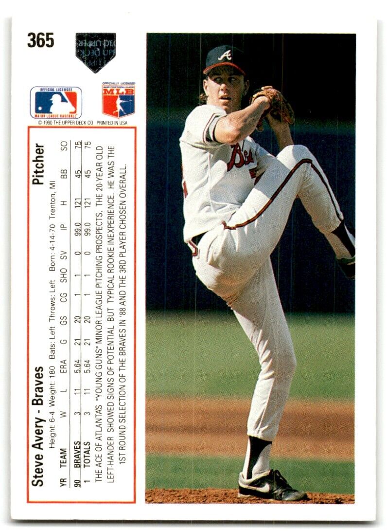 1991 Upper Deck Steve Avery Atlanta Braves #365