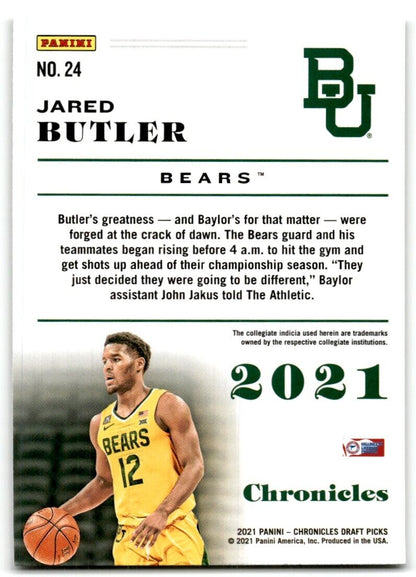 2021-22 Panini Chronicles Draft Picks Jared Butler Baylor Bears #24