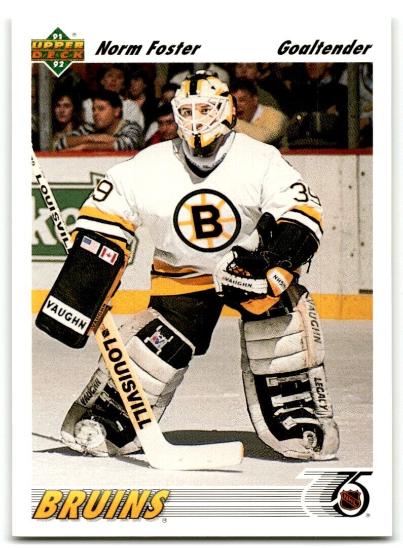 1991-92 Upper Deck Norm Foster Rookie Boston Bruins #465