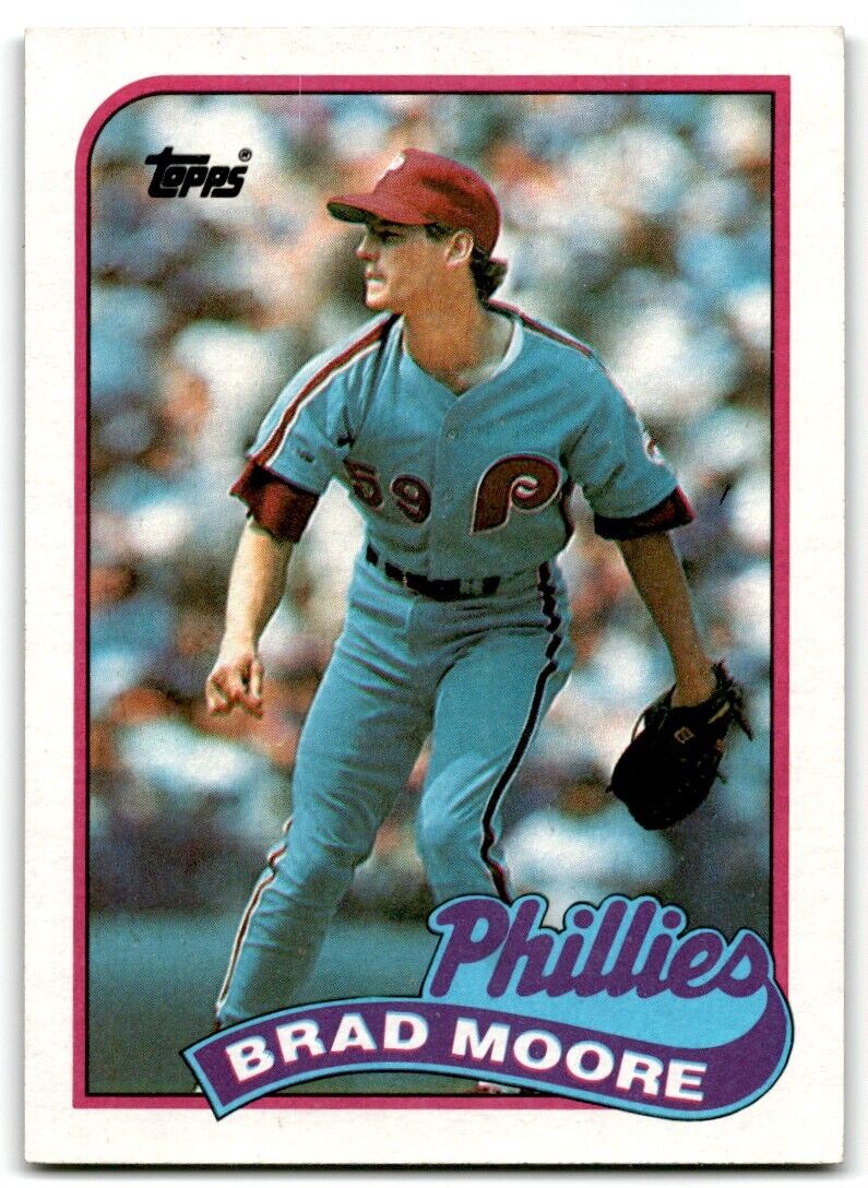 1989 Topps Brad Moore Philadelphia Phillies #202