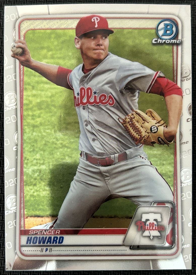 2020 Bowman Chrome Prospects Spencer Howard Philadelphia Phillies #BCP-55