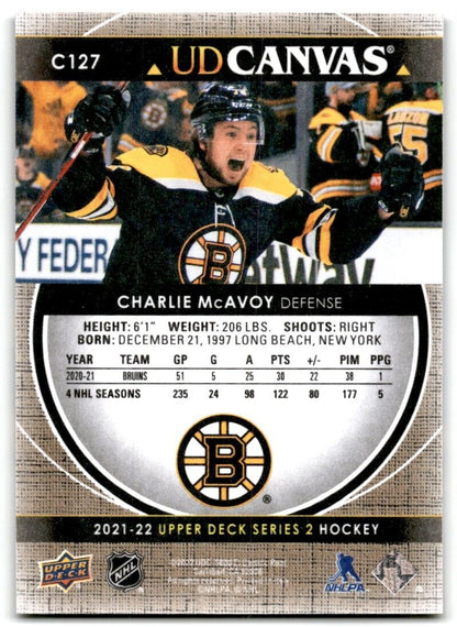 2021-22 Upper Deck UD Canvas Charlie McAvoy Boston Bruins #C127