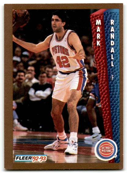 1992-93 Fleer Mark Randall Detroit Pistons #336