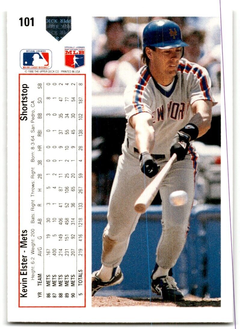 1991 Upper Deck Kevin Elster New York Mets #101