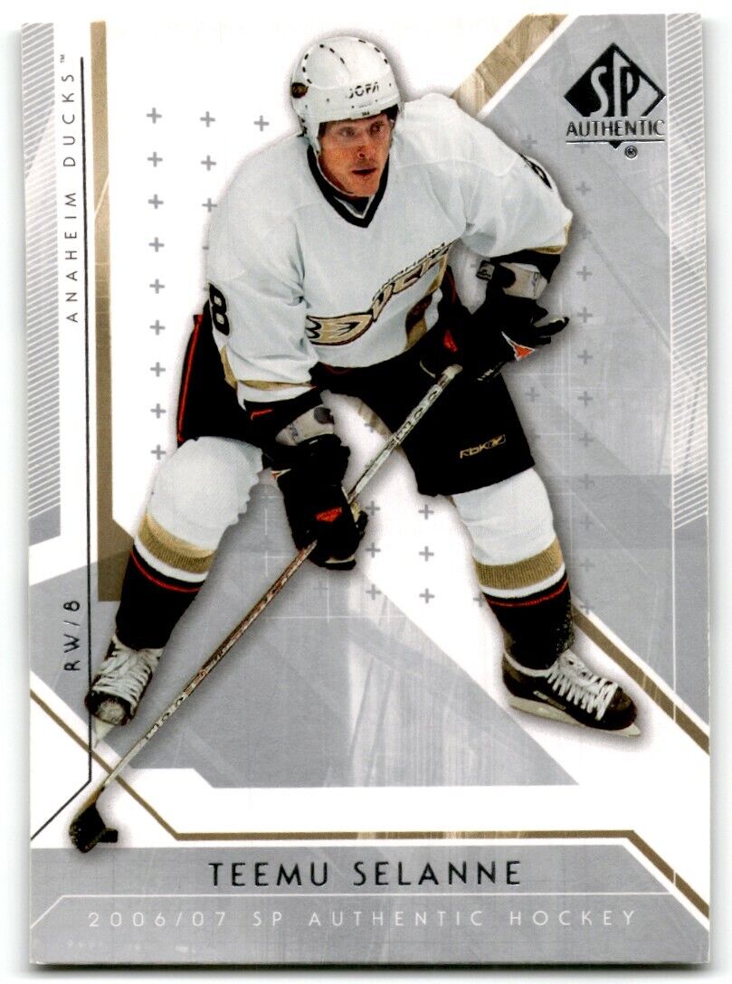 2007-08 SP Authentic Teemu Selanne Anaheim Ducks #100