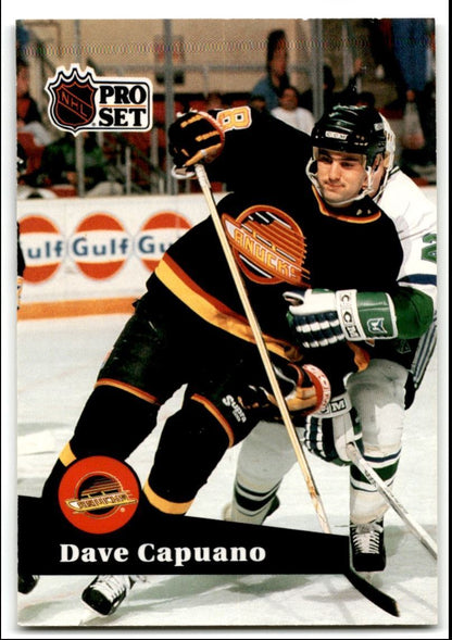 1991-92 Pro Set Dave Capuano Vancouver Canucks #237