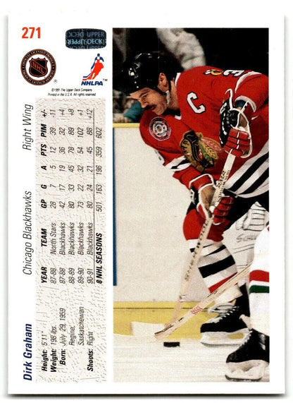 1991-92 Upper Deck Dirk Graham Chicago Blackhawks #271