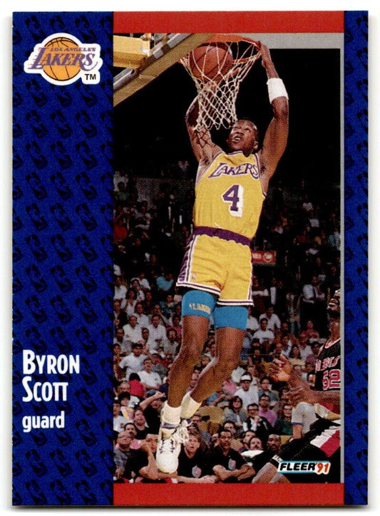 1991-92 Fleer Byron Scott Los Angeles Lakers #102