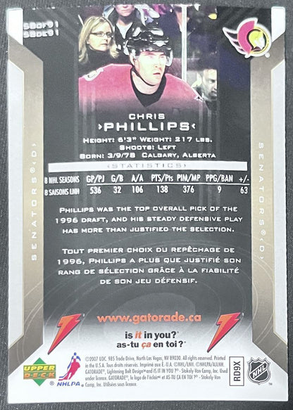 2006-07 Upper Deck Gatorade Chris Phillips Ottawa Senators #58