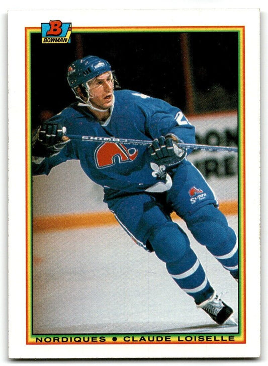 1990-91 Bowman Claude Loiselle Rookie Quebec Nordiques #175