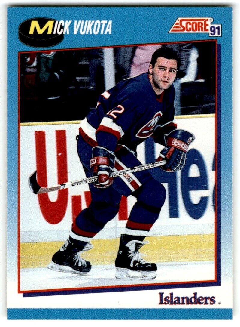 1991-92 Score Canadian English Mick Vukota New York Islanders #387