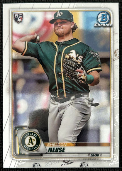 2020 Bowman Chrome Sheldon Neuse Rookie Oakland Athletics #30