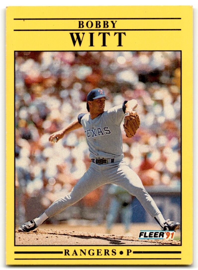 1991 Fleer Bobby Witt Texas Rangers #304