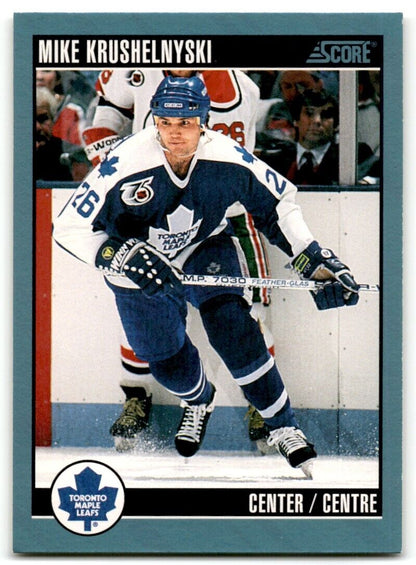 1992-93 Score Mike Krushelnyski Toronto Maple Leafs #283