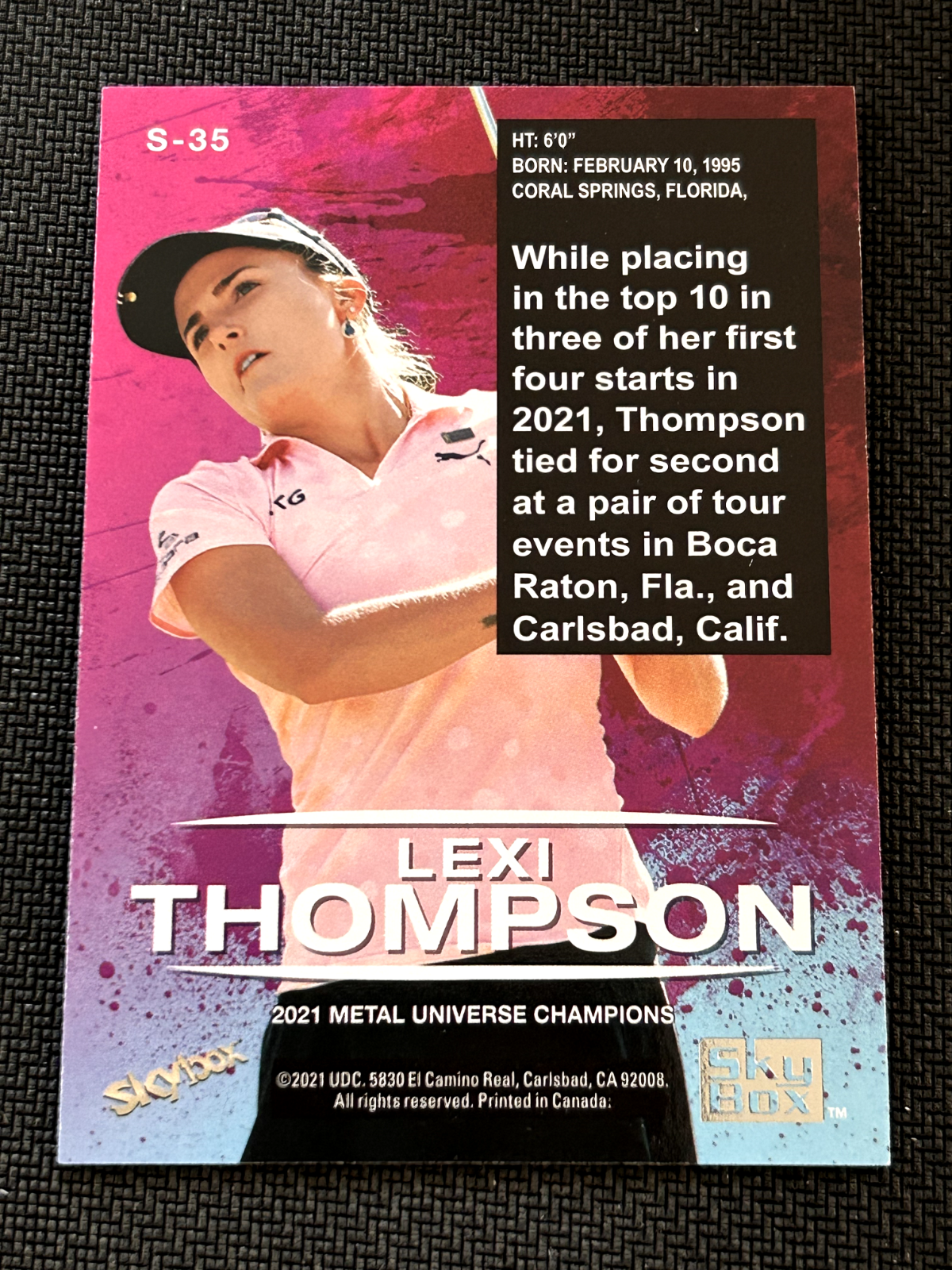 2021 Metal Universe Champions Skybox - Premium Gold Lexi Thompson #S-35